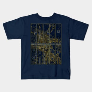 Cochabamba, Bolivia City Map Typography - Gold Art Deco Kids T-Shirt